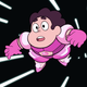 Steven Universe projecting himself back to Earth.